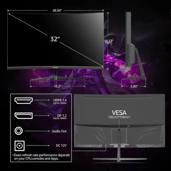 Gawfolk GF320I - 32-inch curved QHD 180 Hz gaming monitor — 5 Gawfolk GF320I - 32-inch curved QHD 180 Hz gaming monitor — 5