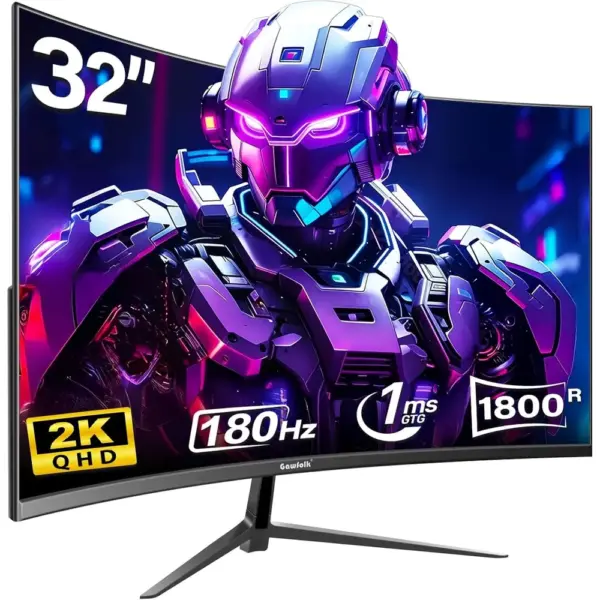 Gawfolk GF320I - Écran gaming incurvé 32 pouces QHD 1800R, 144 Hz — 1 Gawfolk GF320I - Écran gaming incurvé 32 pouces QHD 1800R, 144 Hz — 1