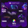 Gawfolk GF320I - Écran gaming incurvé 32 pouces QHD 1800R, 144 Hz — 3 Gawfolk GF320I - Écran gaming incurvé 32 pouces QHD 1800R, 144 Hz — 3