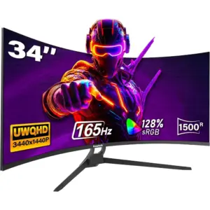 Gawfolk GF340C - 34-inch curved ultrawide UWQHD 165 Hz gaming monitor — 1