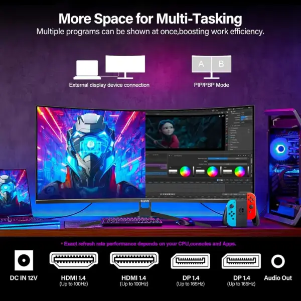 Gawfolk GF340C - 34-inch curved ultrawide UWQHD 165 Hz gaming monitor — 2 Gawfolk GF340C - 34-inch curved ultrawide UWQHD 165 Hz gaming monitor — 2