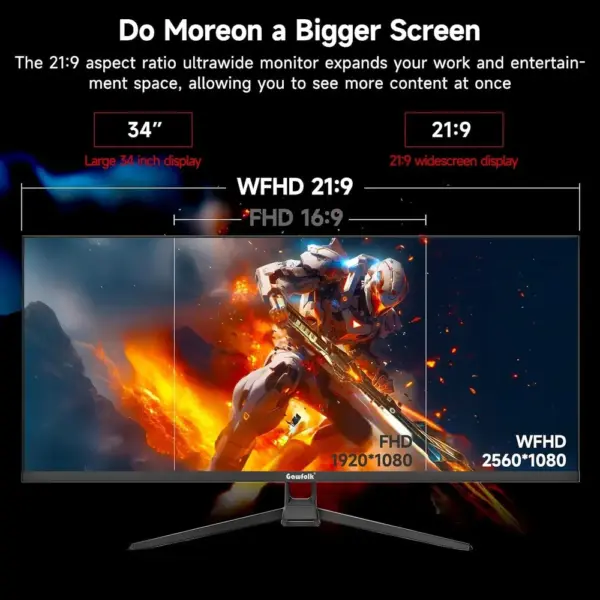 Gawfolk GF340H - 34 Zoll Ultrawide Monitor 21:9, IPS, 120 Hz — 4 Gawfolk GF340H - 34 Zoll Ultrawide Monitor 21:9, IPS, 120 Hz — 4