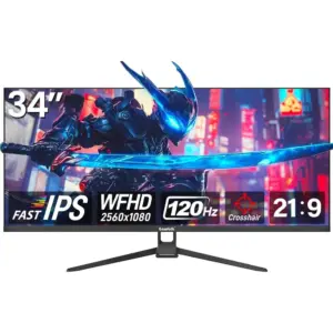Gawfolk GF340H - Écran ultra large 34 pouces 21:9, 2560 × 1080, 120 Hz — 1