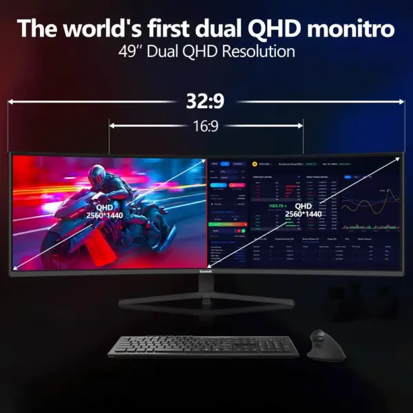 Gawfolk GF490B - 49-inch curved 32:9 Dual QHD 120 Hz monitor — 5 Gawfolk GF490B - 49-inch curved 32:9 Dual QHD 120 Hz monitor — 5