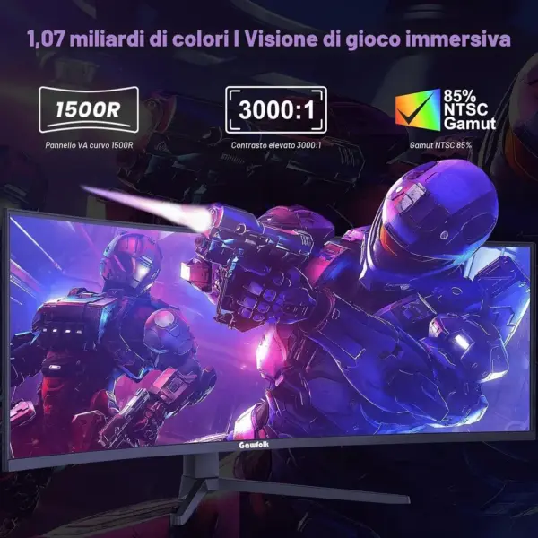 Gawfolk GF490D - Monitor super ultrawide curvo 49 pollici DQHD 240 Hz — 3 Gawfolk GF490D - Monitor super ultrawide curvo 49 pollici DQHD 240 Hz — 3