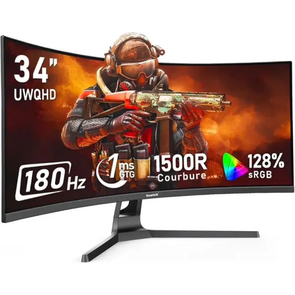 Gawfolk GFTY984 - Monitor ultrawide curvo 34 pollici UWQHD 180 Hz — 1 Gawfolk GFTY984 - Monitor ultrawide curvo 34 pollici UWQHD 180 Hz — 1