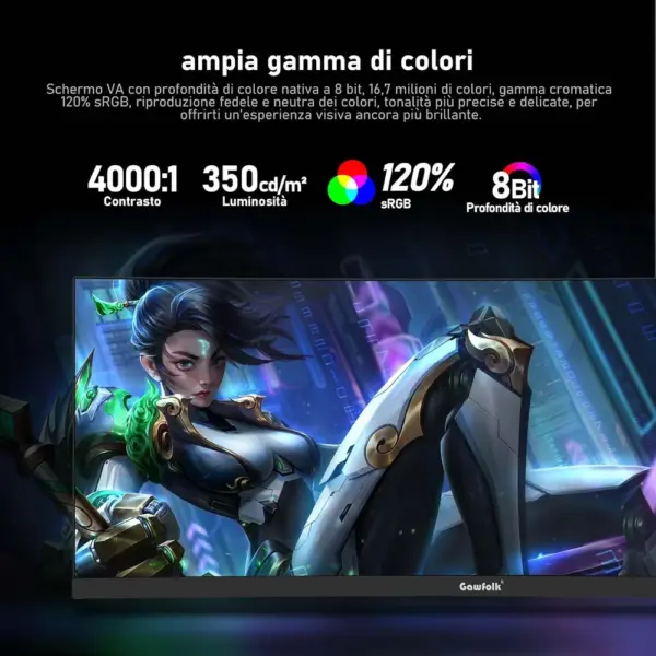 Gawfolk GFTY987 - 34 Zoll Curved Ultrawide Gaming Monitor 3800R, UWQHD, 165 Hz — 4 Gawfolk GFTY987 - 34 Zoll Curved Ultrawide Gaming Monitor 3800R, UWQHD, 165 Hz — 4