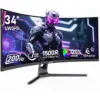 Gawfolk GFTY989 - Monitor curvo ultrapanorámico de 34 pulgadas, 3440 × 1440, 200 Hz — 1 Gawfolk GFTY989 - Monitor curvo ultrapanorámico de 34 pulgadas, 3440 × 1440, 200 Hz — 1