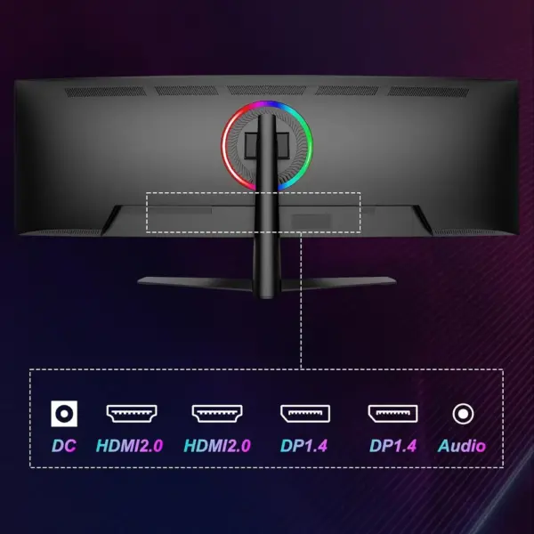 Gawfolk GFTY990 - 44,5 Zoll Super-Ultrawide Curved Gaming Monitor, DQHD, 180 Hz — 5 Gawfolk GFTY990 - 44,5 Zoll Super-Ultrawide Curved Gaming Monitor, DQHD, 180 Hz — 5