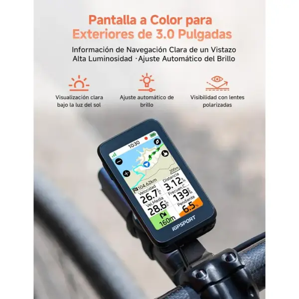 iGPSPORT BiNavi Air - Ciclocomputador GPS con mapas y pantalla táctil HD de 3 pulgadas — 2 iGPSPORT BiNavi Air - Ciclocomputador GPS con mapas y pantalla táctil HD de 3 pulgadas — 2