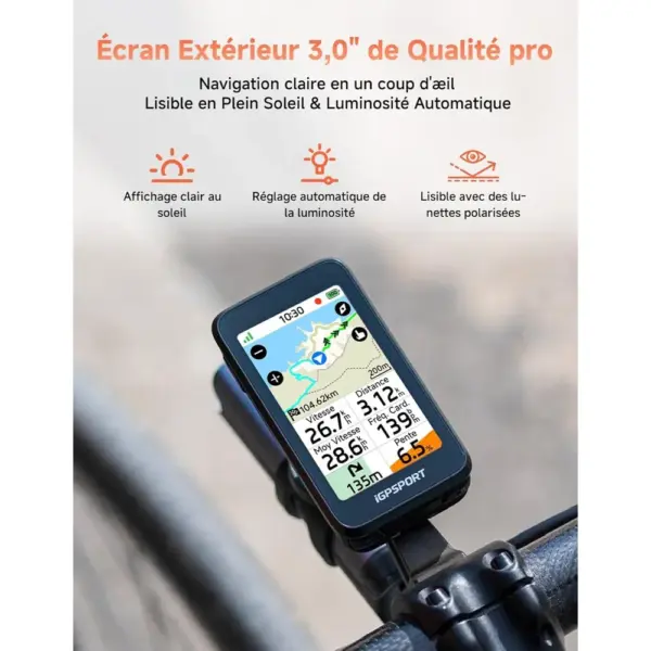 iGPSPORT BiNavi Air - Compteur vélo GPS tactile 3 pouces, carte et navigation — 2 iGPSPORT BiNavi Air - Compteur vélo GPS tactile 3 pouces, carte et navigation — 2