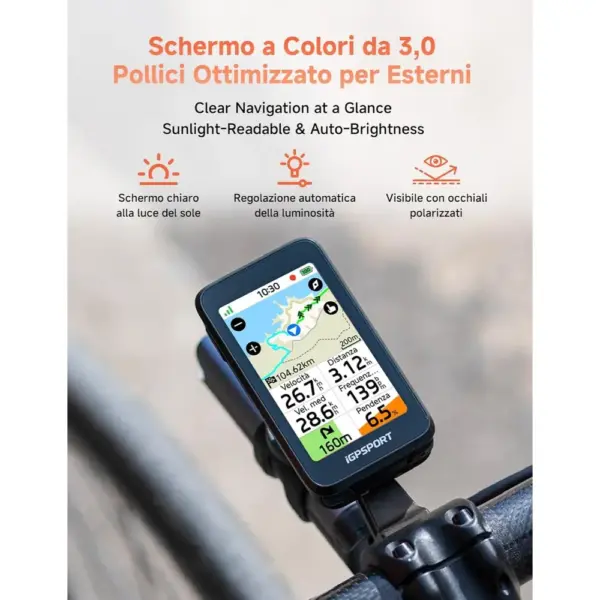 iGPSPORT BiNavi Air - Ciclocomputer GPS con mappe e display touch da 3 pollici — 3 iGPSPORT BiNavi Air - Ciclocomputer GPS con mappe e display touch da 3 pollici — 3