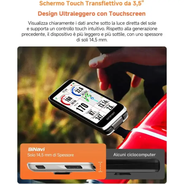 iGPSPORT BiNavi - Ciclocomputer GPS con mappe e display touch da 3,5 pollici — 2 iGPSPORT BiNavi - Ciclocomputer GPS con mappe e display touch da 3,5 pollici — 2