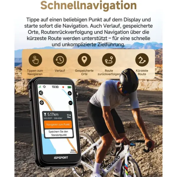 iGPSPORT BiNavi Ultra - GPS-Fahrradcomputer mit 3,7-Zoll-Touchscreen und Offline-Navigation — 4 iGPSPORT BiNavi Ultra - GPS-Fahrradcomputer mit 3,7-Zoll-Touchscreen und Offline-Navigation — 4