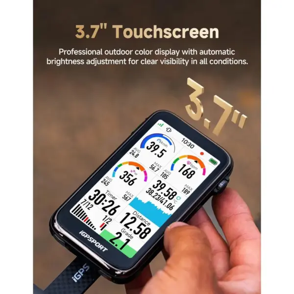 iGPSPORT BiNavi Ultra - GPS bike computer with 3.7-inch touchscreen and 64 GB storage — 2 iGPSPORT BiNavi Ultra - GPS bike computer with 3.7-inch touchscreen and 64 GB storage — 2