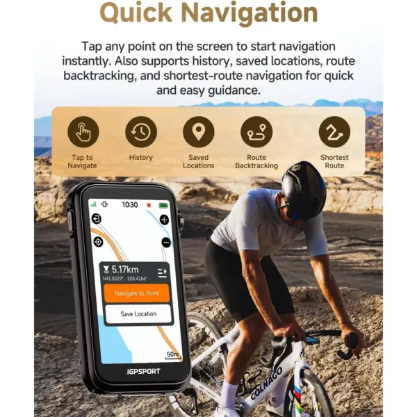 iGPSPORT BiNavi Ultra - GPS bike computer with 3.7-inch touchscreen and 64 GB storage — 3 iGPSPORT BiNavi Ultra - GPS bike computer with 3.7-inch touchscreen and 64 GB storage — 3
