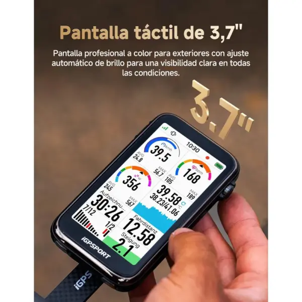 iGPSPORT BiNavi Ultra - Ciclocomputador GPS táctil de 3,7 pulgadas con navegación offline — 2 iGPSPORT BiNavi Ultra - Ciclocomputador GPS táctil de 3,7 pulgadas con navegación offline — 2