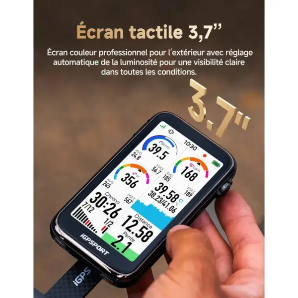 iGPSPORT BiNavi Ultra - Compteur vélo GPS 3,7 pouces avec navigation vocale — 2 iGPSPORT BiNavi Ultra - Compteur vélo GPS 3,7 pouces avec navigation vocale — 2