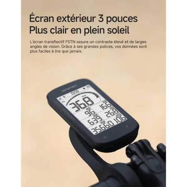 iGPSPORT BSC100MAX - Compteur vélo GPS sans fil, grand écran 3 pouces — 4 iGPSPORT BSC100MAX - Compteur vélo GPS sans fil, grand écran 3 pouces — 4