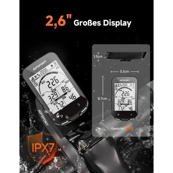 iGPSPORT BSC100S - kabelloser GPS-Fahrradcomputer mit 2,6-Zoll-Display — 2 iGPSPORT BSC100S - kabelloser GPS-Fahrradcomputer mit 2,6-Zoll-Display — 2