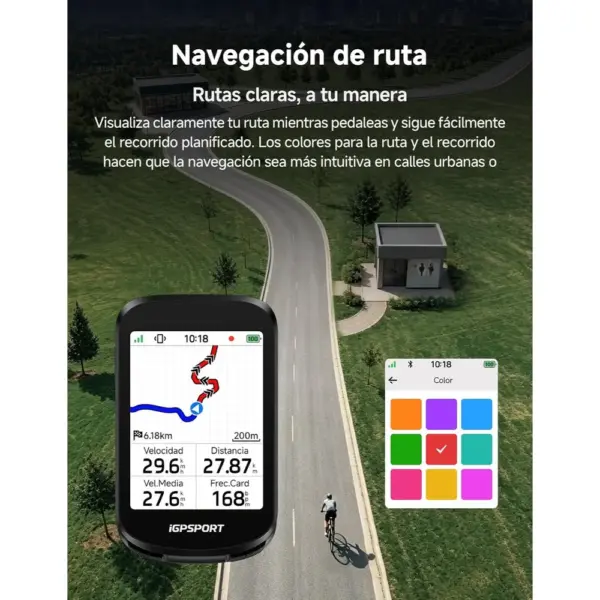 iGPSPORT BSC200 Pro - Ciclocomputador GPS táctil de 3 pulgadas con navegación — 3 iGPSPORT BSC200 Pro - Ciclocomputador GPS táctil de 3 pulgadas con navegación — 3