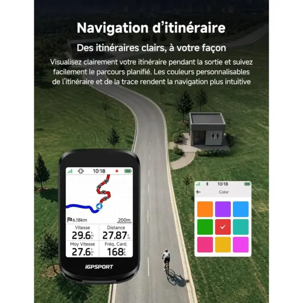 iGPSPORT BSC200 Pro - Compteur vélo GPS, écran couleur tactile 3 pouces — 5 iGPSPORT BSC200 Pro - Compteur vélo GPS, écran couleur tactile 3 pouces — 5