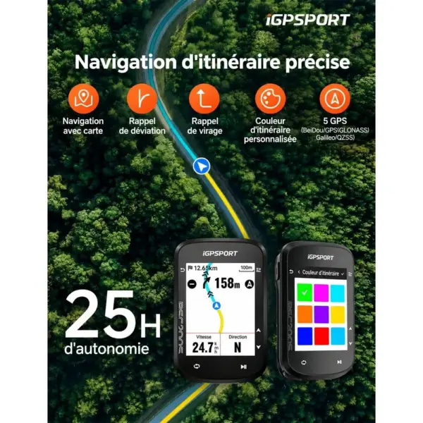 iGPSPORT BSC200S - Compteur vélo GPS avec navigation, écran couleur 2,4 pouces — 2 iGPSPORT BSC200S - Compteur vélo GPS avec navigation, écran couleur 2,4 pouces — 2