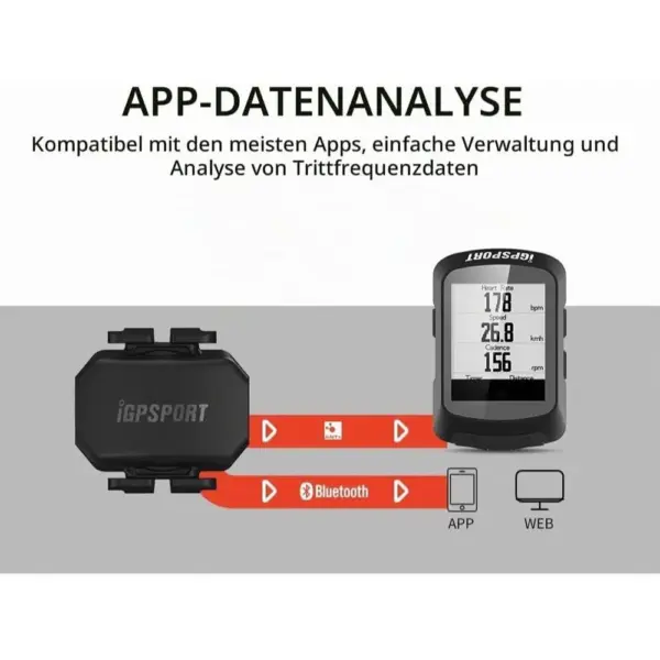 iGPSPORT Trittfrequenzsensor (ältere Generation) - ANT+ und Bluetooth, ohne Magnete — 5 iGPSPORT Trittfrequenzsensor (ältere Generation) - ANT+ und Bluetooth, ohne Magnete — 5