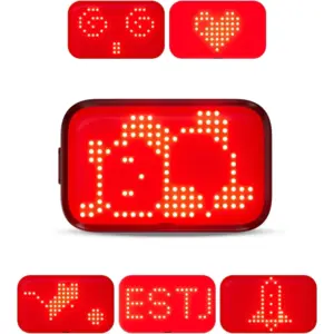 iGPSPORT ET6 - Feu arrière vélo à emojis, visible à 1,2 km — 1