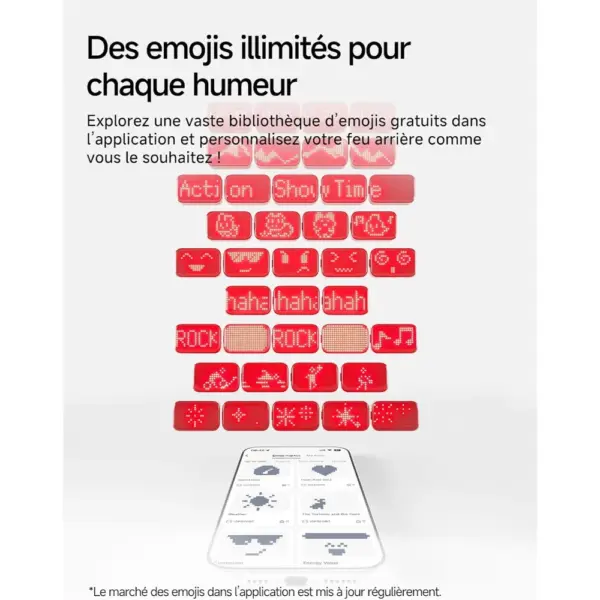 iGPSPORT ET6 - Feu arrière vélo à emojis, visible à 1,2 km — 5 iGPSPORT ET6 - Feu arrière vélo à emojis, visible à 1,2 km — 5
