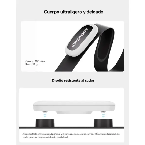 iGPSPORT HR40 - Banda pectoral de frecuencia cardíaca Bluetooth y ANT+ — 2 iGPSPORT HR40 - Banda pectoral de frecuencia cardíaca Bluetooth y ANT+ — 2
