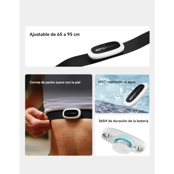 iGPSPORT HR40 - Ceinture cardio ANT+ et Bluetooth, étanche IPX7 — 3 iGPSPORT HR40 - Ceinture cardio ANT+ et Bluetooth, étanche IPX7 — 3
