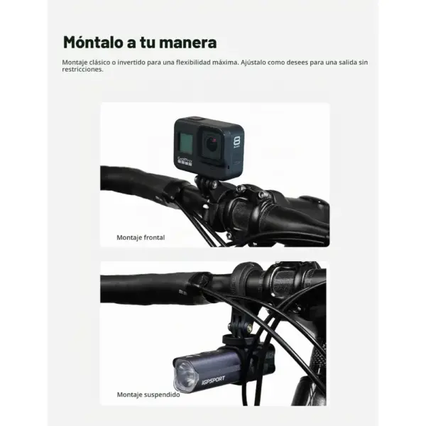 iGPSPORT M83 - Soporte para ciclocomputador con montaje frontal o invertido — 3 iGPSPORT M83 - Soporte para ciclocomputador con montaje frontal o invertido — 3