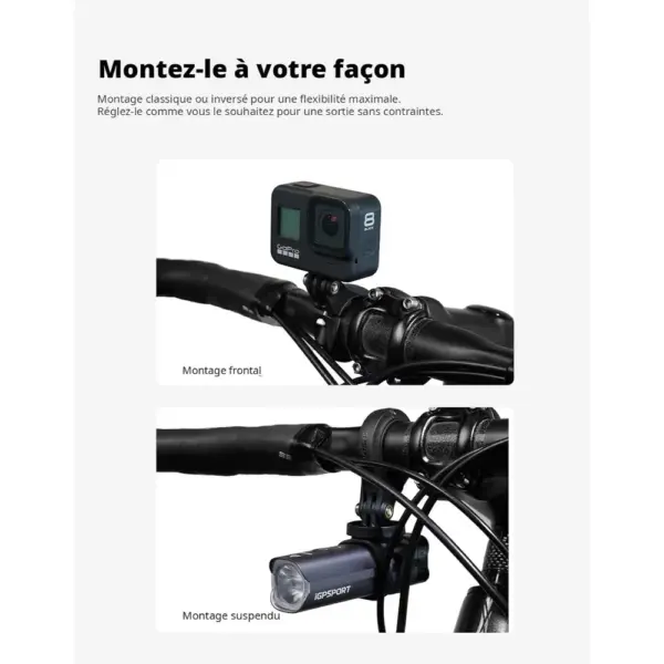 iGPSPORT M83 - Support de compteur vélo léger, montage dessus ou dessous — 3 iGPSPORT M83 - Support de compteur vélo léger, montage dessus ou dessous — 3