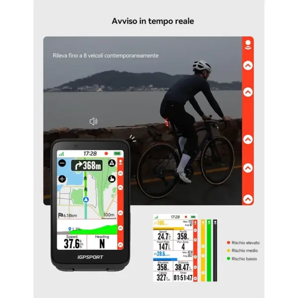 iGPSPORT SR Mini - Luce posteriore radar per bici con rilevamento della frenata — 2 iGPSPORT SR Mini - Luce posteriore radar per bici con rilevamento della frenata — 2