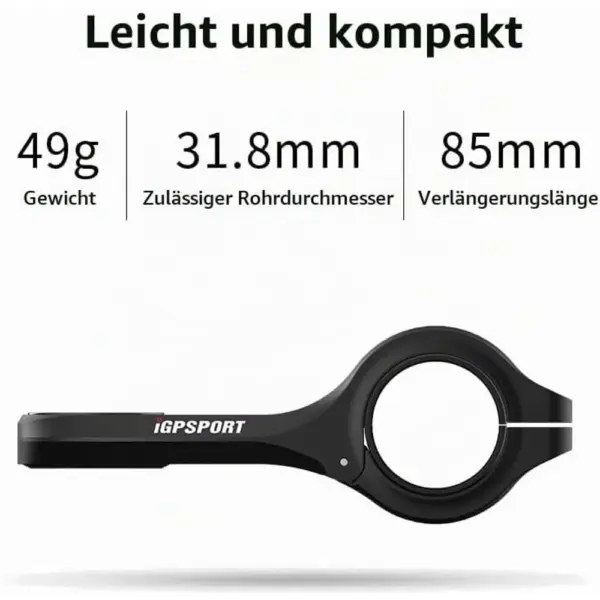 iGPSPORT S60 - verlängerte Fronthalterung für Fahrradcomputer, 31,8-mm-Lenker — 2 iGPSPORT S60 - verlängerte Fronthalterung für Fahrradcomputer, 31,8-mm-Lenker — 2