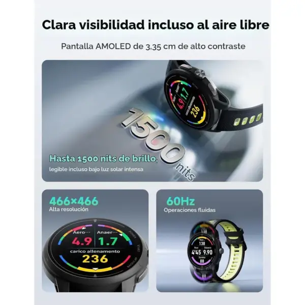 iGPSPORT VeRun - Reloj GPS para correr con pantalla AMOLED de 1,32 pulgadas — 2 iGPSPORT VeRun - Reloj GPS para correr con pantalla AMOLED de 1,32 pulgadas — 2
