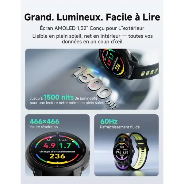 iGPSPORT VeRun - Montre GPS multisport, écran AMOLED 1,32 pouce et navigation — 2 iGPSPORT VeRun - Montre GPS multisport, écran AMOLED 1,32 pouce et navigation — 2