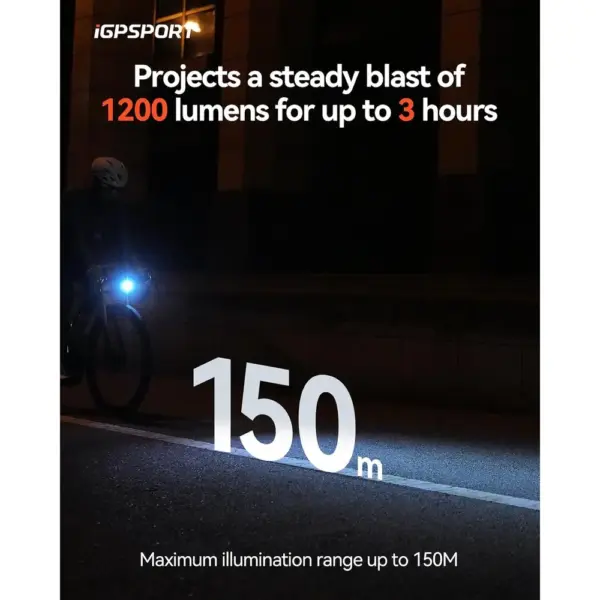 iGPSPORT VS1200S - smart front bike light, 800, 1200 or 1800 lumens — 3 iGPSPORT VS1200S - smart front bike light, 800, 1200 or 1800 lumens — 3