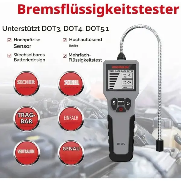 Kingbolen BF200 - Bremsflüssigkeitstester mit Display — 4 Kingbolen BF200 - Bremsflüssigkeitstester mit Display — 4