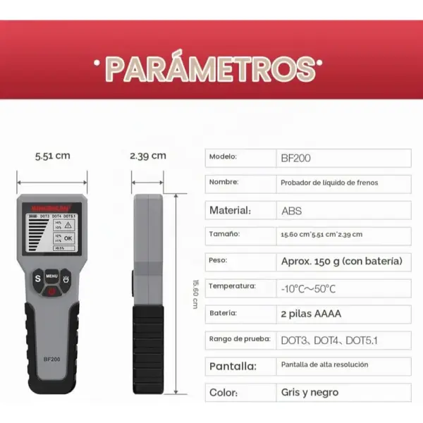 Kingbolen BF200 - probador de líquido de frenos con pantalla — 5 Kingbolen BF200 - probador de líquido de frenos con pantalla — 5
