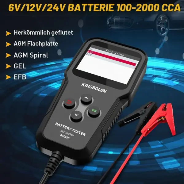 Kingbolen BM520 - Batterietester mit integriertem Multimeter — 3 Kingbolen BM520 - Batterietester mit integriertem Multimeter — 3