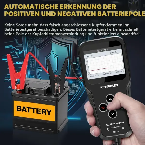 Kingbolen BM520 - Batterietester mit integriertem Multimeter — 4 Kingbolen BM520 - Batterietester mit integriertem Multimeter — 4