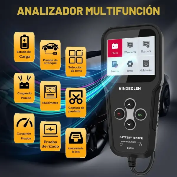 Kingbolen BM520 - comprobador de baterías con multímetro integrado — 2 Kingbolen BM520 - comprobador de baterías con multímetro integrado — 2