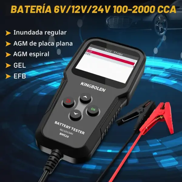 Kingbolen BM520 - comprobador de baterías con multímetro integrado — 3 Kingbolen BM520 - comprobador de baterías con multímetro integrado — 3