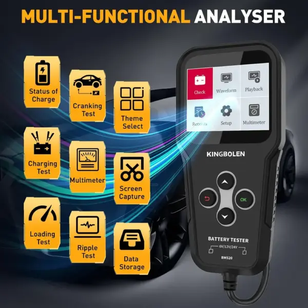 Kingbolen BM520 - testeur de batterie avec multimètre intégré — 2 Kingbolen BM520 - testeur de batterie avec multimètre intégré — 2
