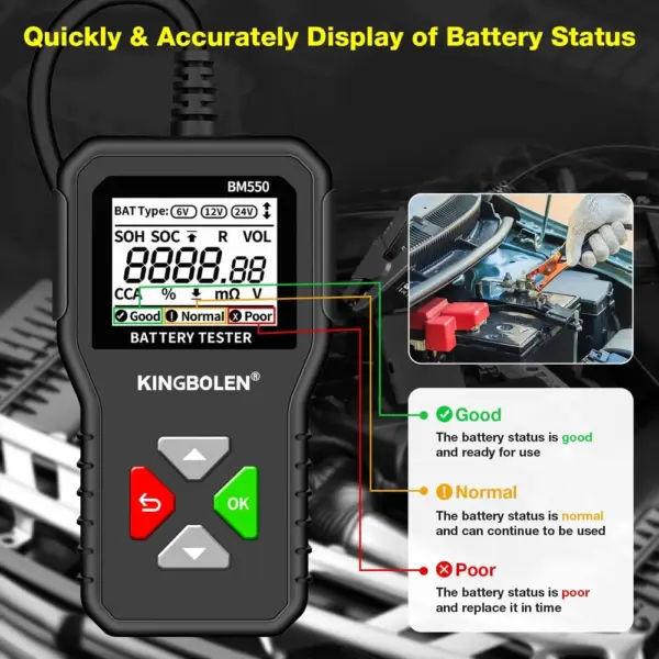 Kingbolen BM550 - 6, 12 and 24 V battery tester — 5 Kingbolen BM550 - 6, 12 and 24 V battery tester — 5