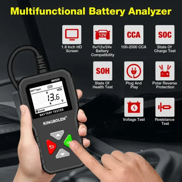 Kingbolen BM550 - tester batteria 6, 12 e 24 V — 3 Kingbolen BM550 - tester batteria 6, 12 e 24 V — 3