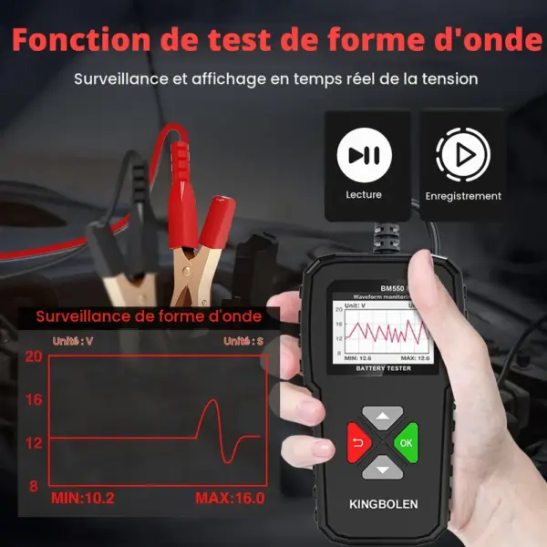Kingbolen BM550 Plus - testeur de batterie avec courbe de tension — 5 Kingbolen BM550 Plus - testeur de batterie avec courbe de tension — 5