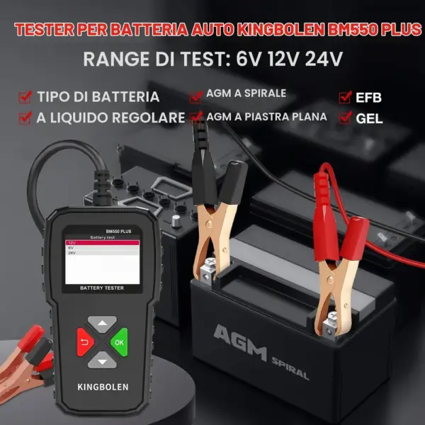 Kingbolen BM550 Plus - tester batteria con curva di tensione — 2 Kingbolen BM550 Plus - tester batteria con curva di tensione — 2
